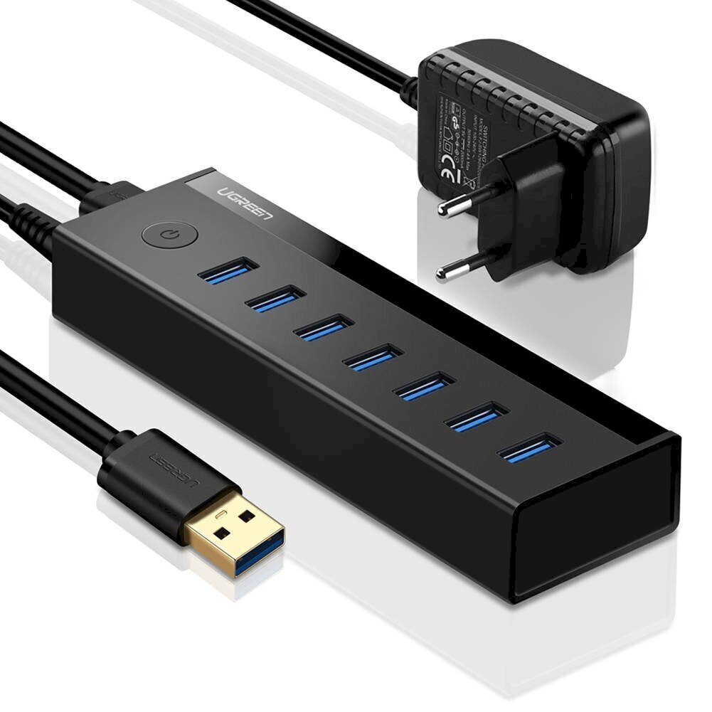UGREEN US219 7in1 USB to 7x USB 3.0 adapter (grey) hind ja info | USB adapterid ja jagajad | hansapost.ee