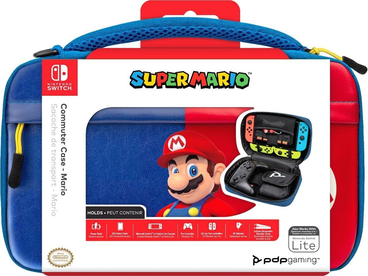 PDP Nintendo Switch Mario Travel case цена и информация | Mängukonsoolide lisatarvikud | hansapost.ee