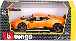 Auto Bburago Lamborghini Huracan 1:24 Orange цена и информация | Игрушки для мальчиков | hansapost.ee