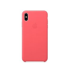 Tagakaaned Apple       iPhone XS Max Leather Case MTEX2ZM/A    Peony Pink hind ja info | Telefonide kaitsekaaned ja -ümbrised | hansapost.ee