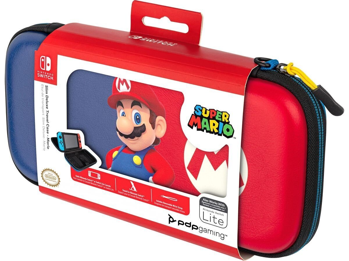 PDP Nintendo Switch Mario Slim Travel Deluxe case hind ja info | Mängukonsoolide lisatarvikud | hansapost.ee