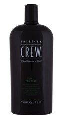Шампунь для волос и тела для мужчин American Crew 3in1 Tea Tree, 1000 мл цена и информация | Шампуни | hansapost.ee