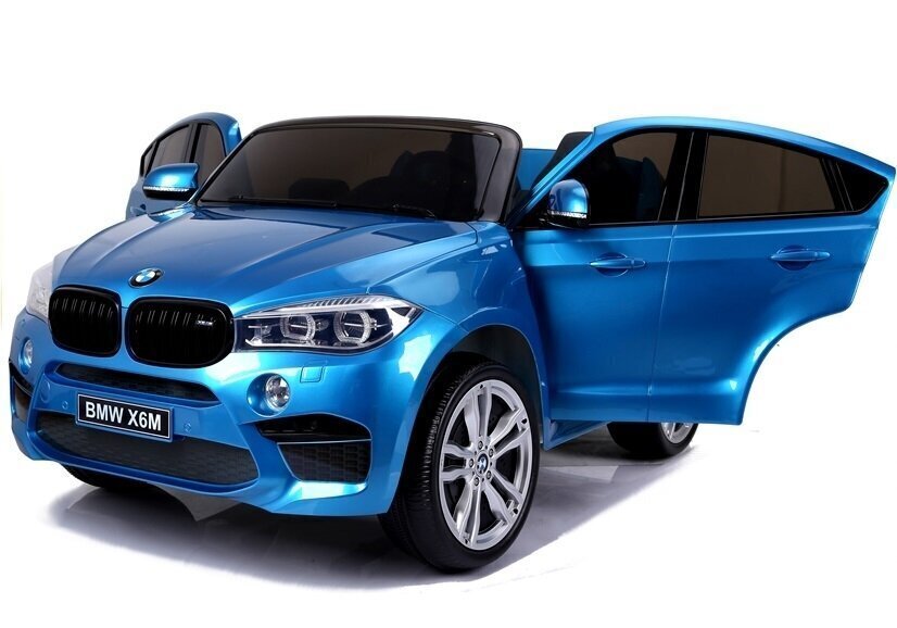 Elektriline maastur BMW X6M, värvitud sinine цена и информация | Laste elektriautod | hansapost.ee