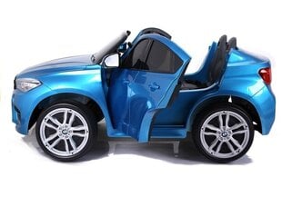 Elektriline maastur BMW X6M, värvitud sinine цена и информация | Электромобили для детей | hansapost.ee