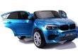 Elektriline maastur BMW X6M, värvitud sinine цена и информация | Laste elektriautod | hansapost.ee