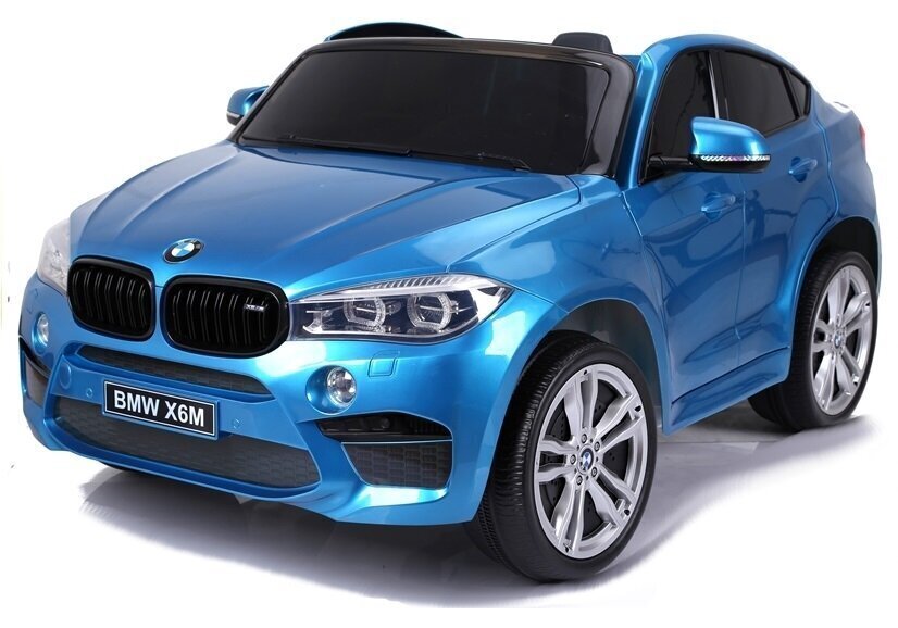 Elektriline maastur BMW X6M, värvitud sinine цена и информация | Laste elektriautod | hansapost.ee