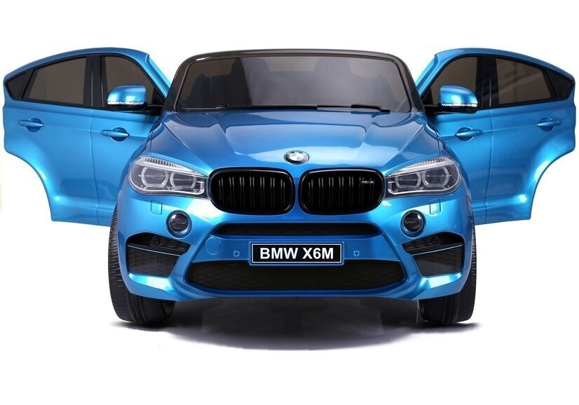 Elektriline maastur BMW X6M, värvitud sinine цена и информация | Laste elektriautod | hansapost.ee