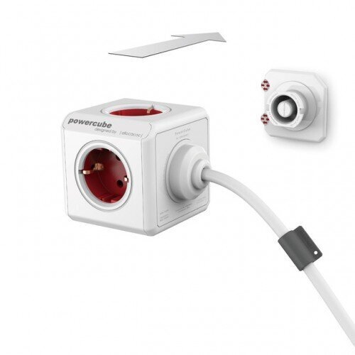 Allocacoc PowerCube pikendusjuhe 3m, punane hind ja info | Pikendusjuhtmed | hansapost.ee