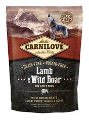 Carnilove Lamb & Wild Boar for Adult koeratoit 1,5 kg цена и информация | Сухой корм для собак | hansapost.ee