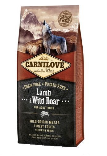 Carnilove Lamb & Wild Boar for Adult koeratoit 12 kg цена и информация | Koerte kuivtoit ja krõbinad | hansapost.ee