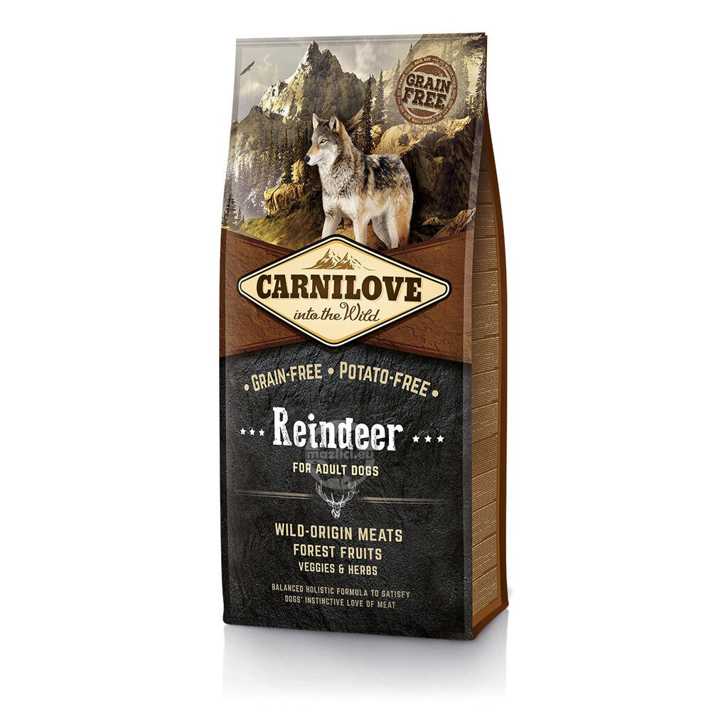 Carnilove Reindeer for Adult koeratoit 12 kg цена и информация | Koerte kuivtoit ja krõbinad | hansapost.ee