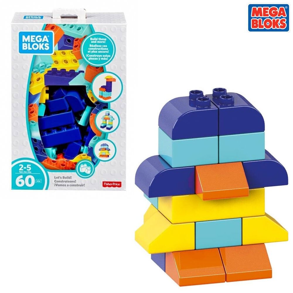 Ehitusklotsid Mega Block Fisher Price, 60 tk, 3+ цена и информация | Klotsid ja konstruktorid | hansapost.ee