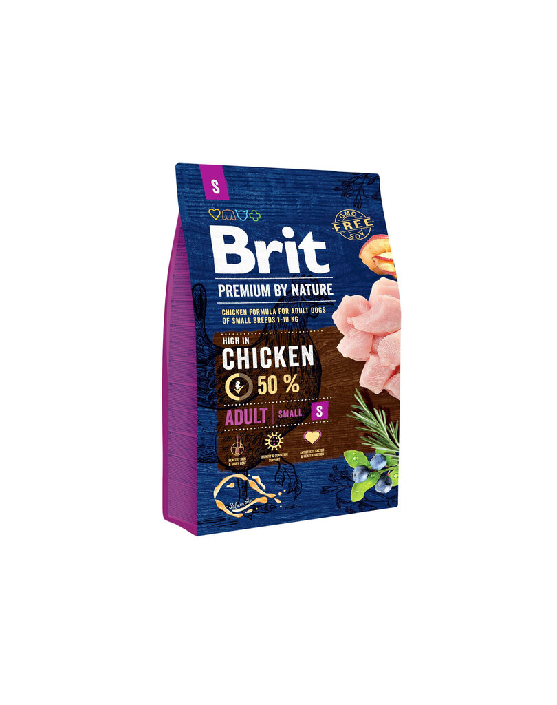 Brit Premium by Nature Adult S koeratoit 3 kg цена и информация | Koerte kuivtoit ja krõbinad | hansapost.ee