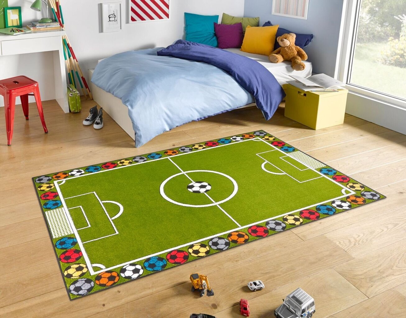 Hanse Home laste vaip Football Stadium, roheline, 160x230 cm hind ja info | Vaibad | hansapost.ee