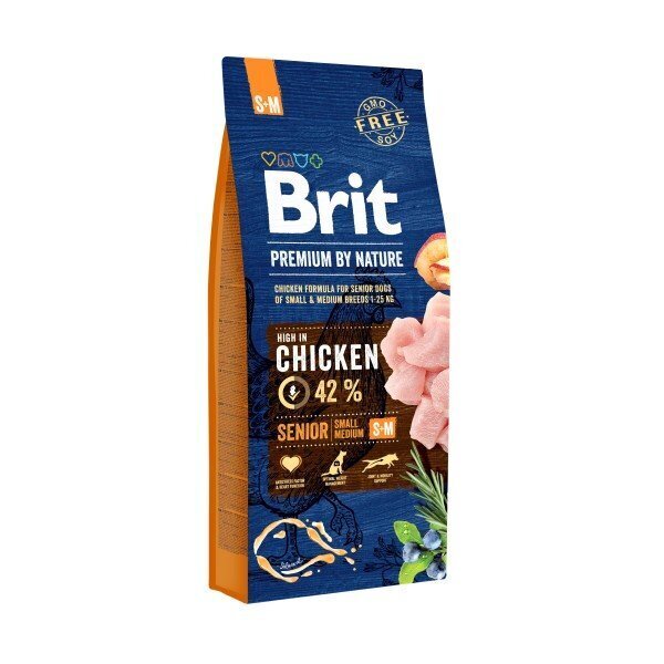 Brit Premium by Nature Senior S+M koeratoit 3 kg цена и информация | Koerte kuivtoit ja krõbinad | hansapost.ee