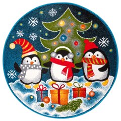 Hanse Kodu laste vaip Penguin Christmas, sinine, 133 cm hind ja info | Vaibad | hansapost.ee