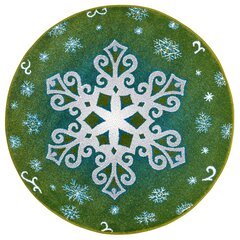 Hanse Home laste vaip Christmas Snowflake, roheline, 133 cm hind ja info | Vaibad | hansapost.ee