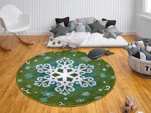 Hanse Home laste vaip Christmas Snowflake, roheline, 133 cm hind ja info | Vaibad | hansapost.ee