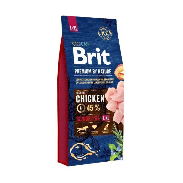 Brit Premium by Nature Senior L+XL koeratoit 15 kg hind ja info | Koerte kuivtoit ja krõbinad | hansapost.ee