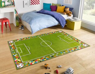Hanse Home laste vaip Soccer Pitch, roheline, 80x150 cm hind ja info | Vaibad | hansapost.ee