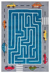 Hanse Home laste vaip Labyrinth Race, sinine-valge, 80x150 cm hind ja info | Vaibad | hansapost.ee