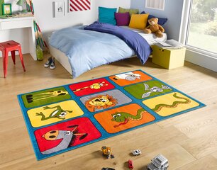 Hanse Home laste vaip Zoo Buddies, sinine, 80x150 cm hind ja info | Vaibad | hansapost.ee