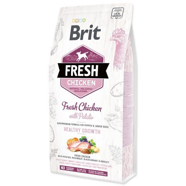 Brit Fresh Chicken with Potato Puppy koeratoit 2,5 kg hind ja info | Koerte kuivtoit ja krõbinad | hansapost.ee