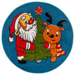 Hanse Home laste vaip Santa and Rudolph, sinine, 80 cm hind ja info | Vaibad | hansapost.ee