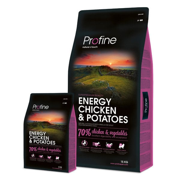 Profine Energy Chicken & Potatoes koeratoit 15kg hind ja info | Koerte kuivtoit ja krõbinad | hansapost.ee