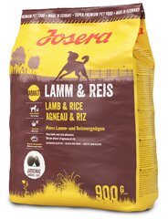 Josera erineva aktiivsusega koertele Lamb & Rice, 900 g цена и информация | Сухой корм для собак | hansapost.ee