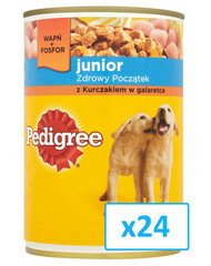 Консервы Pedigree Junior для щенков с курицей 24 х 400 г цена и информация | Консервы для собак | hansapost.ee