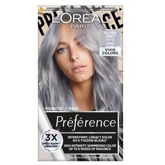 Стойкая краска для волос L'Oréal Paris Preference, 10.112 Silver Grey цена и информация | Краска для волос | hansapost.ee