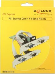Delock 89557, PCI Express/RS-232 hind ja info | Juhtmed ja kaablid | hansapost.ee