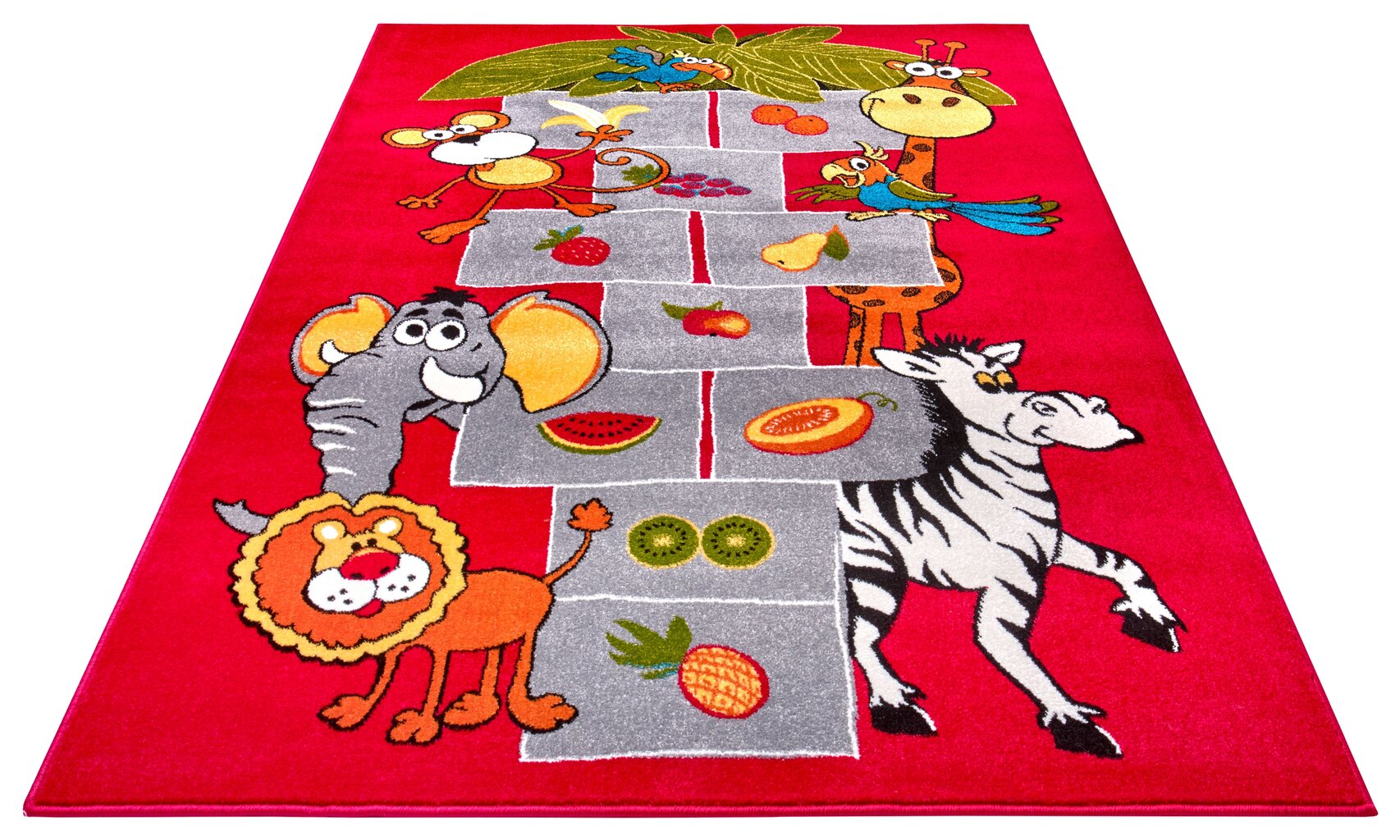 Hanse Home laste mänguvaip Jungle Jump, punane, 80x150 cm hind ja info | Vaibad | hansapost.ee