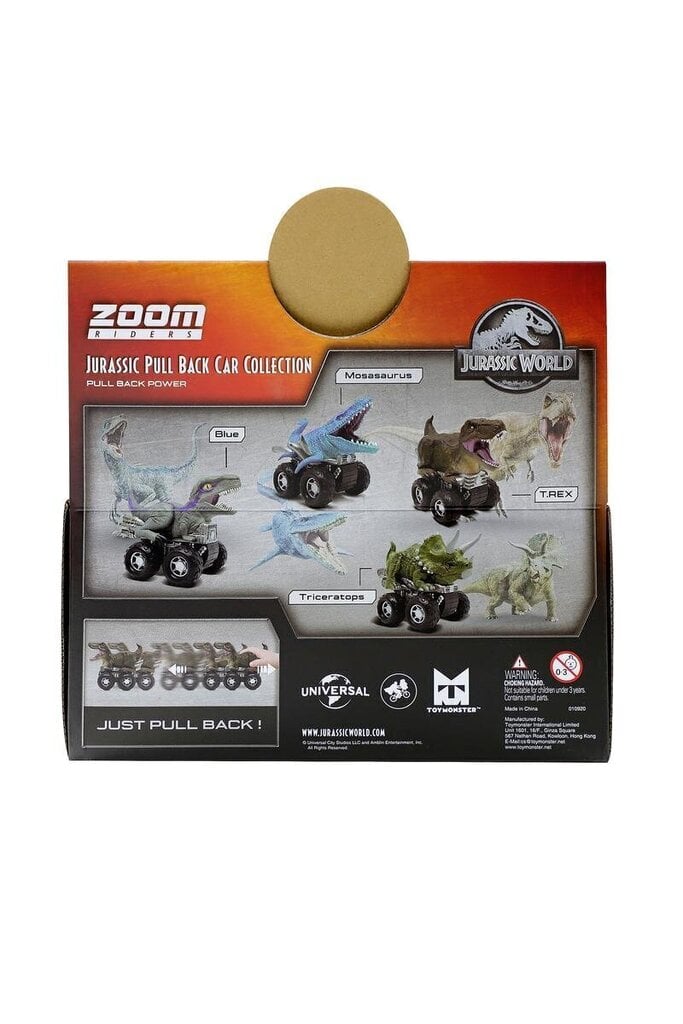 Mänguauto Dinosaurus Captivz Zoom Riders, TM-JW-ZRC1 цена и информация | Mänguasjad poistele | hansapost.ee