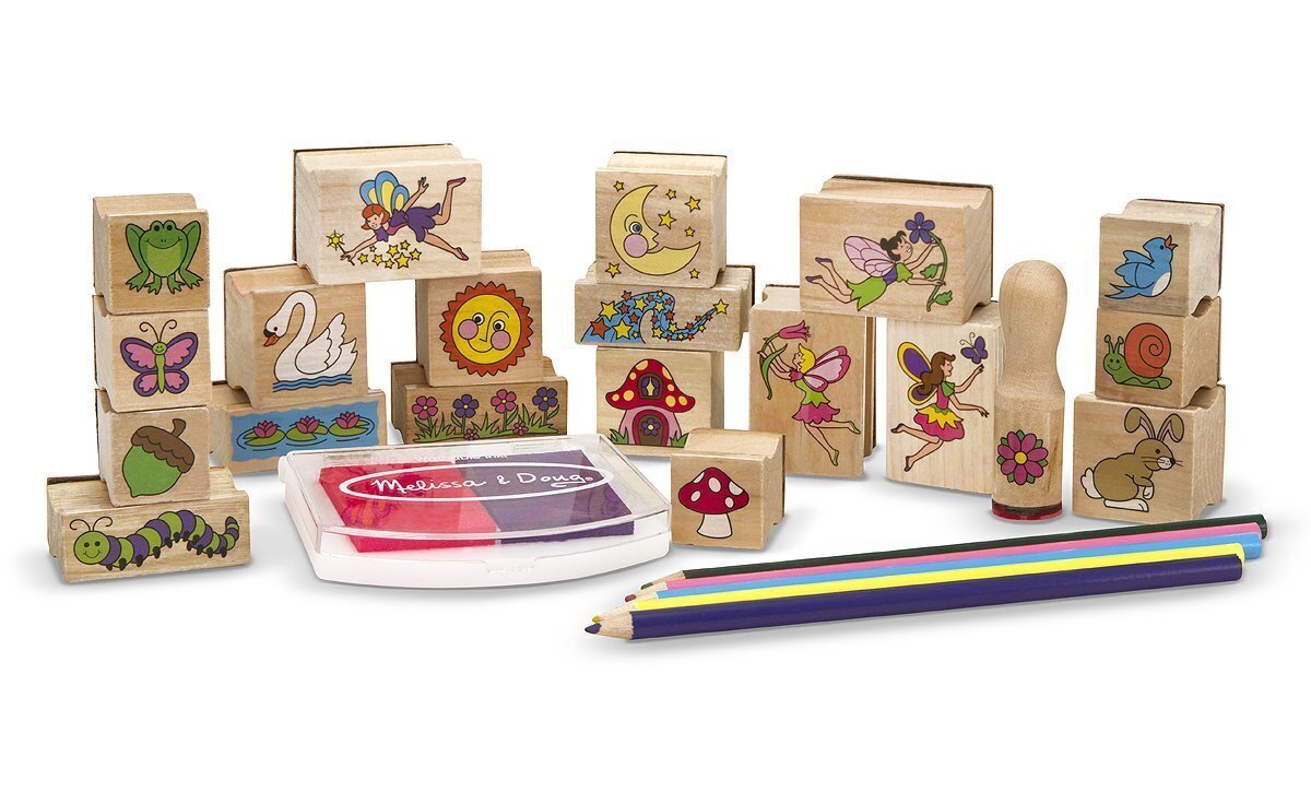 Komplekt Melissa & Doug – Stamp-A-Scene – Fairy Garden цена и информация | Mänguasjad tüdrukutele | hansapost.ee