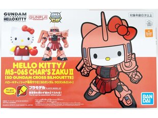 Пластиковая сборная модель Gunpla Bandai - SD Gundam Cross Silhouette Hello Kitty / MS-06S Char's Zaku II, 61029 цена и информация | Конструкторы и кубики | hansapost.ee