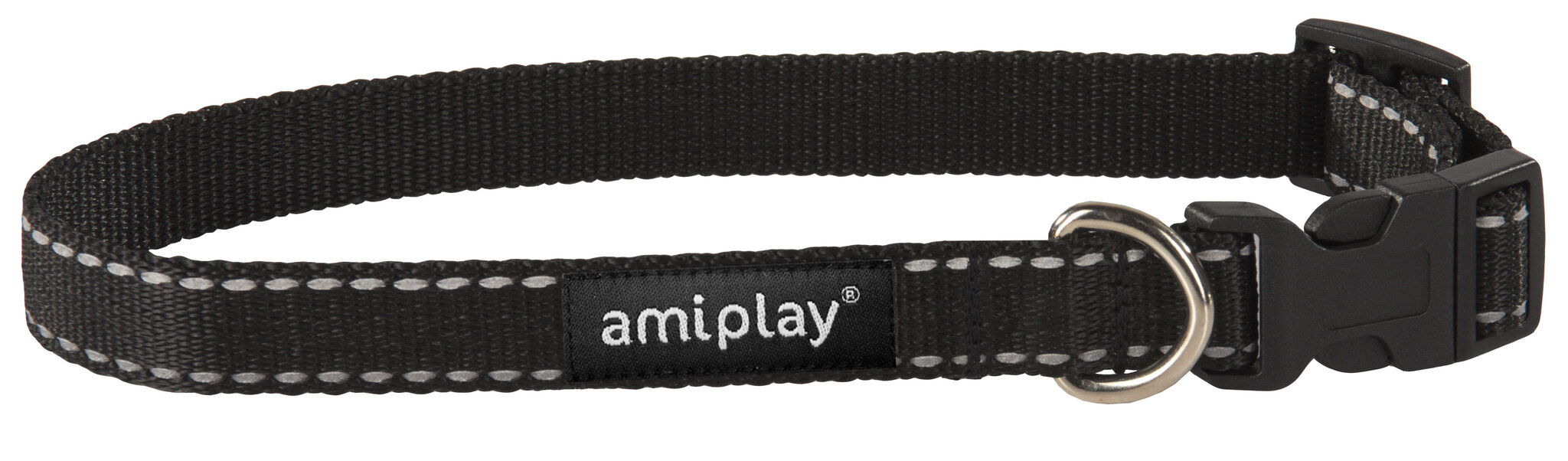 Amiplay reguleeritav kaelarihm Reflective, XL, must hind ja info | Koerte kaelarihmad ja traksid | hansapost.ee
