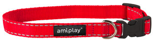 Amiplay reguleeritav kaelarihm Reflective, XL, punane hind ja info | Koerte kaelarihmad ja traksid | hansapost.ee