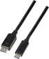 LogiLink UA0336 USB-C - DisplayPort 1.2, 3 m цена и информация | Mobiiltelefonide kaablid | hansapost.ee