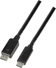 Кабель LogiLink UA0336 USB-C - DisplayPort 1.2, 3 м цена и информация | Кабели для телефонов | hansapost.ee