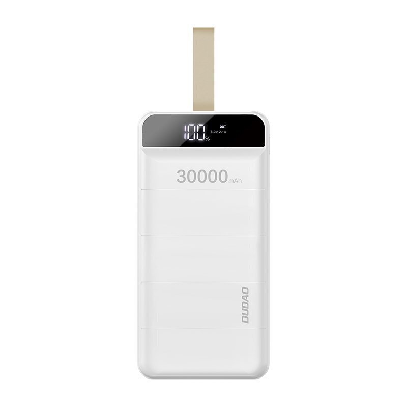Akupank Dudao 30000 mAh 3x USB, LED lambiga, valge (K8s+ white) hind ja info | Akupangad | hansapost.ee