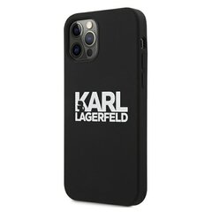 Karl Lagerfeld for iPhone 13 Mini 5,4'' KLHCP13SSLKLRBK Silicone Stack Logo black hind ja info | Telefonide kaitsekaaned ja -ümbrised | hansapost.ee