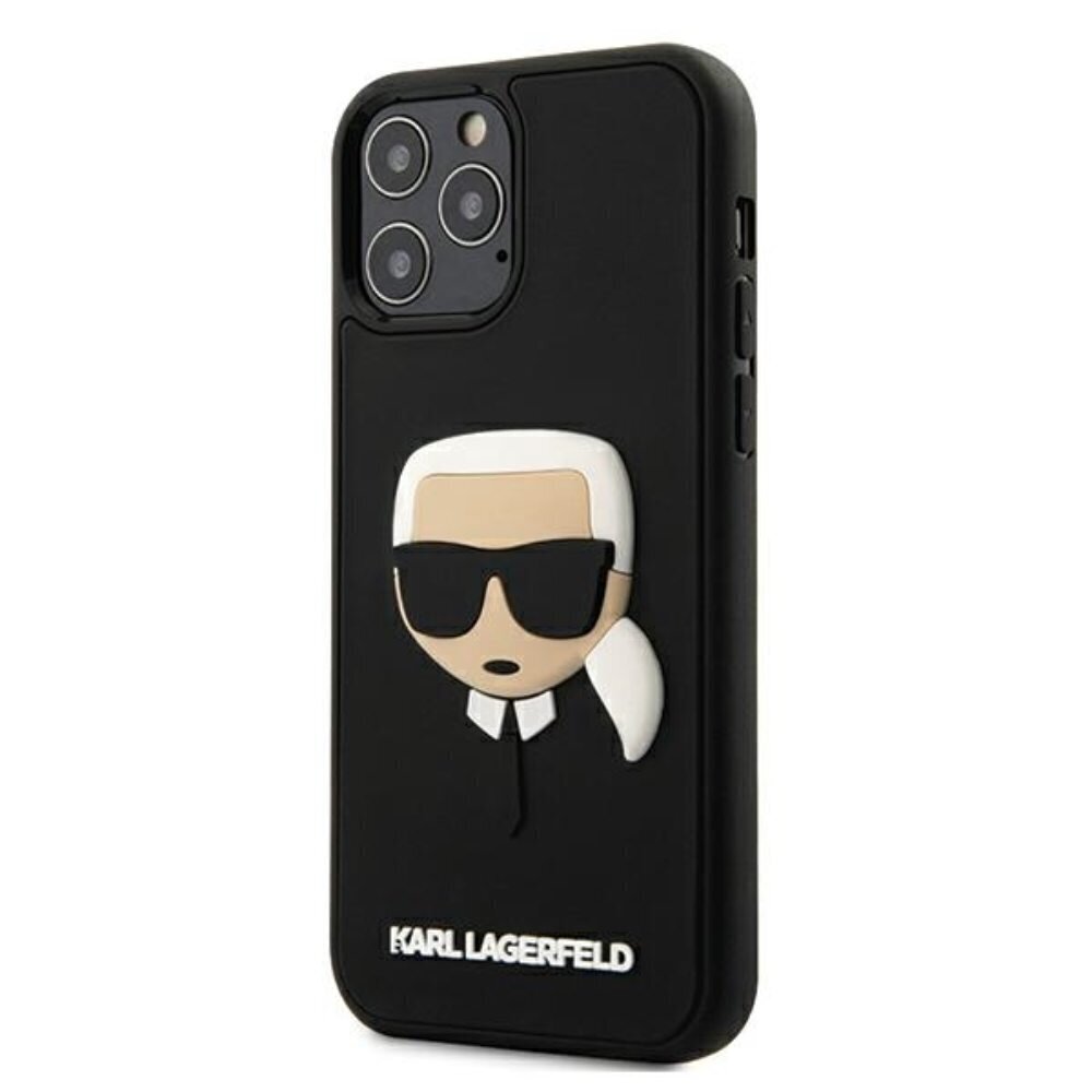 Karl Lagerfeld case for Samsung Galaxy S21 Plus KLHCS21MKH3DBK black hard case 3D Rubber Karl`s Head hind ja info | Telefonide kaitsekaaned ja -ümbrised | hansapost.ee