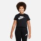 Nike laste T-särk NSW TEE CROP FUTURA, must цена и информация | Särgid tüdrukutele | hansapost.ee