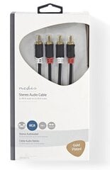 Провод Nedis Audio 2x RCA -> 2x RCA 2 м, черный цена и информация | Nedis Бытовая техника и электроника | hansapost.ee