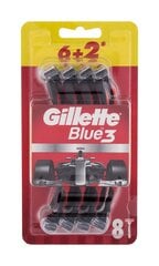 Одноразовые бритвы для мужчин Gillette Blue3 Nitro 8 шт. цена и информация | Средства для бритья и косметика | hansapost.ee