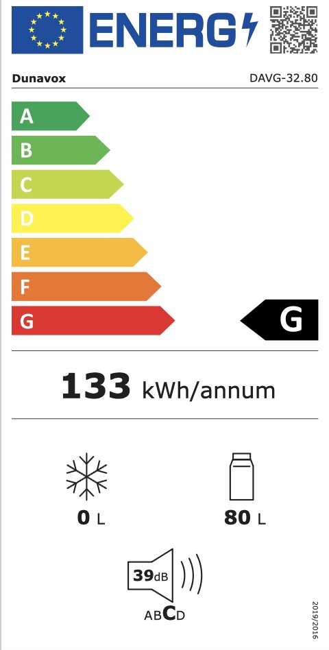 Dunavox DAVG-32.80DB.TO цена и информация | Veinikülmkapid | hansapost.ee