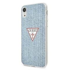 Guess case for iPhone XR GUHCI61PCUJULLB light blue hard case Jeans Collection hind ja info | Telefonide kaitsekaaned ja -ümbrised | hansapost.ee