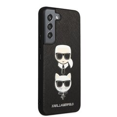 Karl Lagerfeld Saffiano K&C Heads чехол для Samsung Galaxy S22 черный цена и информация | Чехлы для телефонов | hansapost.ee